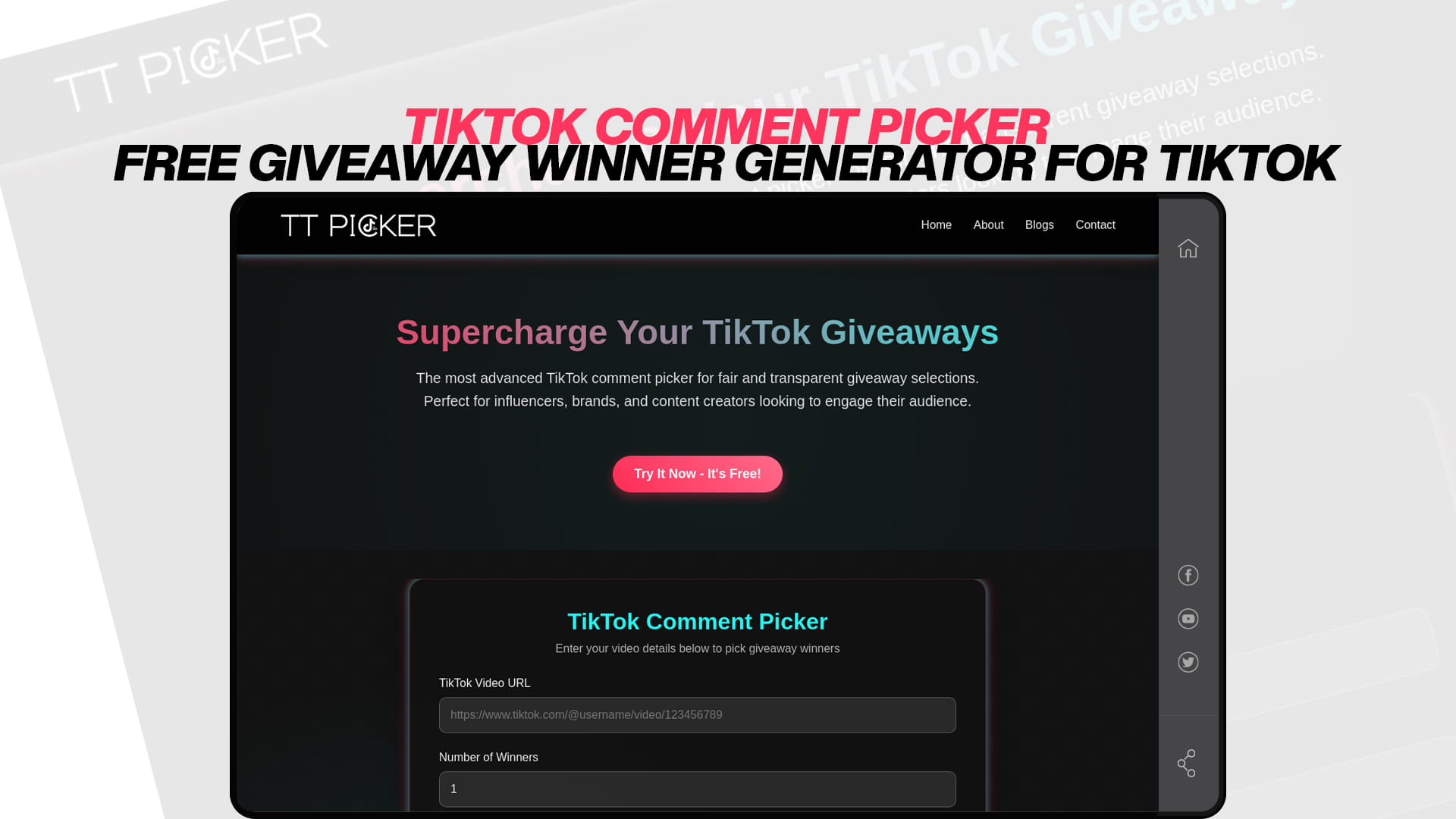 TikTok Comment Picker - Free Giveaway Winner Generator For TikTok