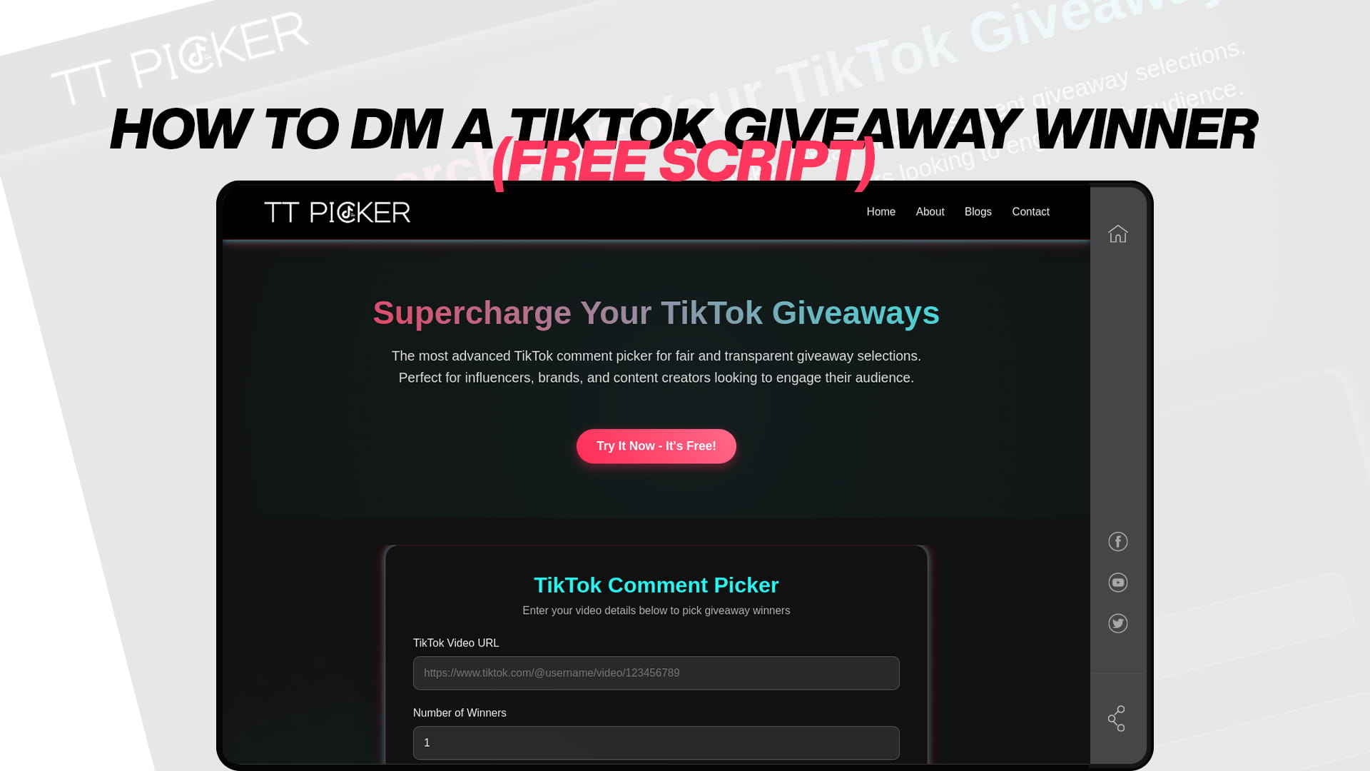 How to DM a TikTok Giveaway Winner (Free Script)