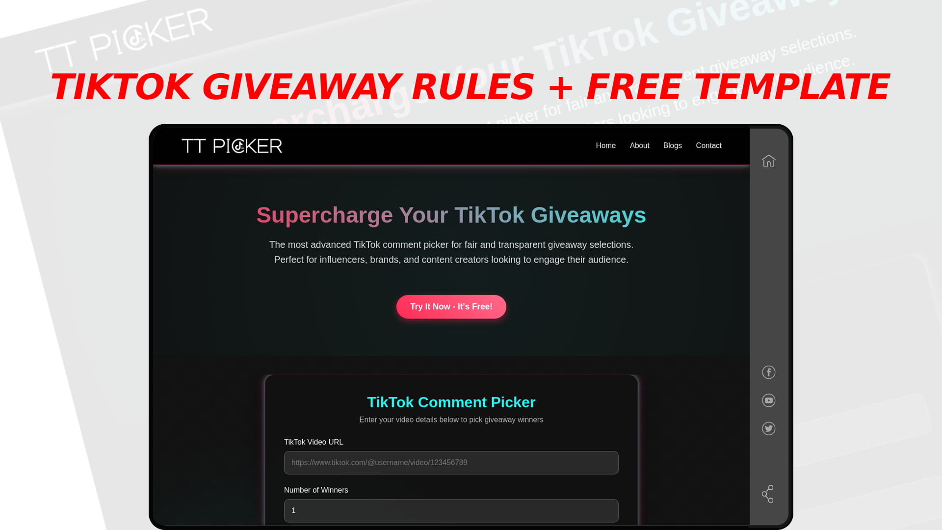 TikTok Giveaway Rules + Free Template