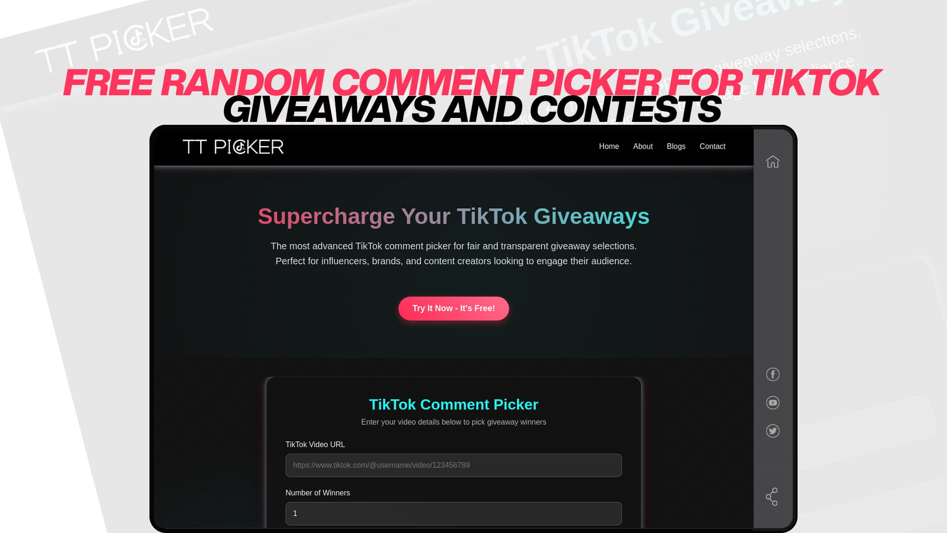 Free Random Comment Picker for TikTok Giveaways and Contests