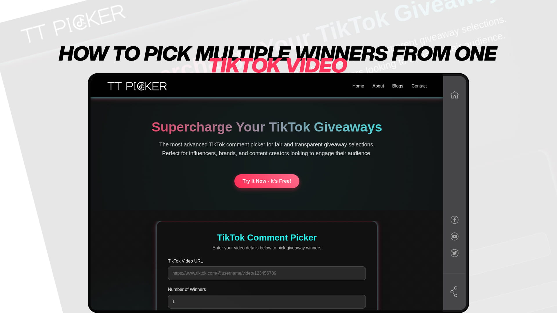 How to Pick Multiple Winners from One TikTok Video