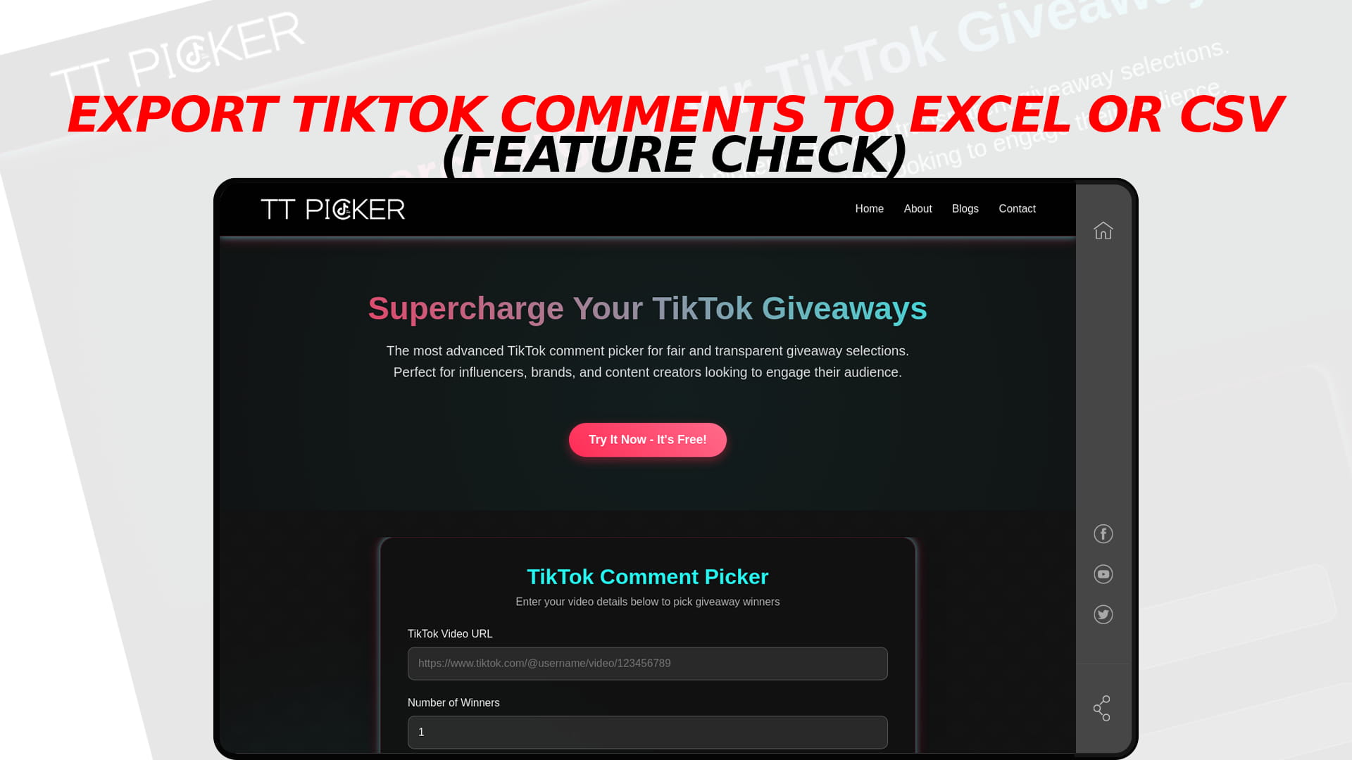 Export TikTok Comments to Excel or CSV (Feature check)