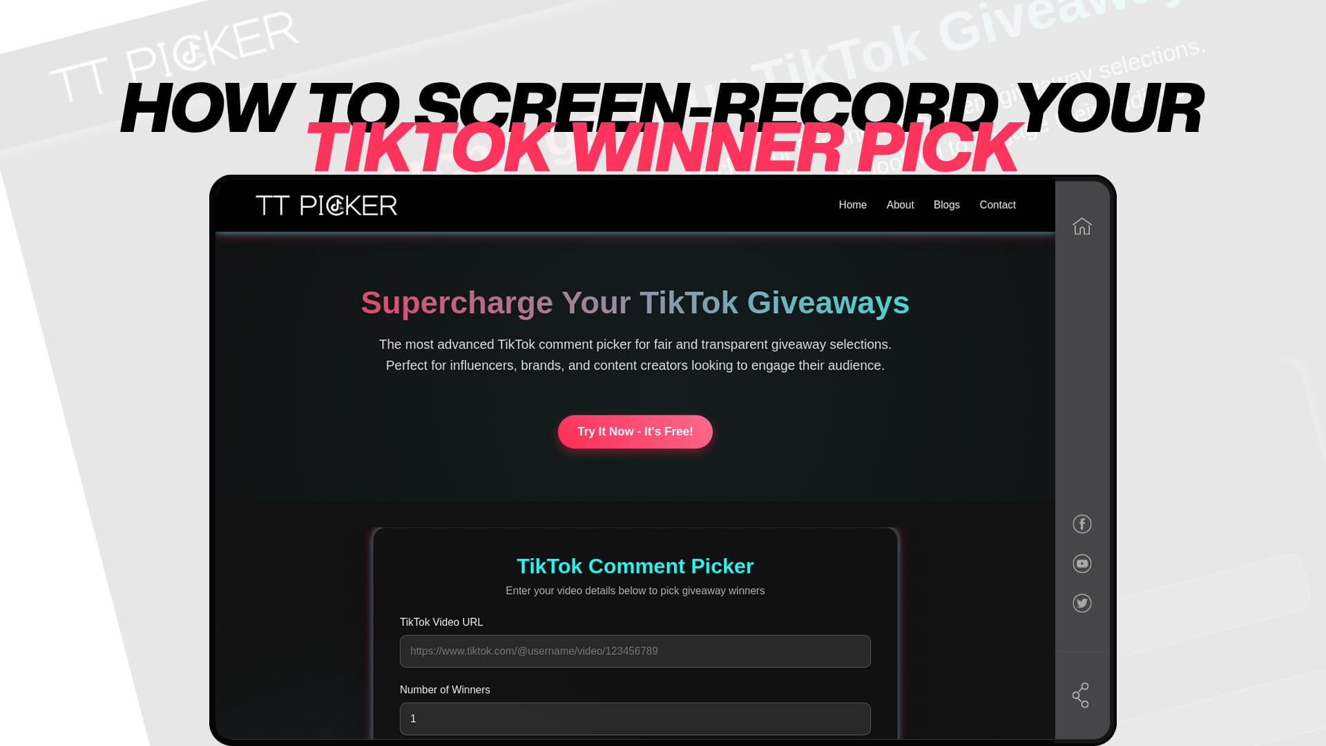 How to Screen-Record Your TikTok Winner Pick