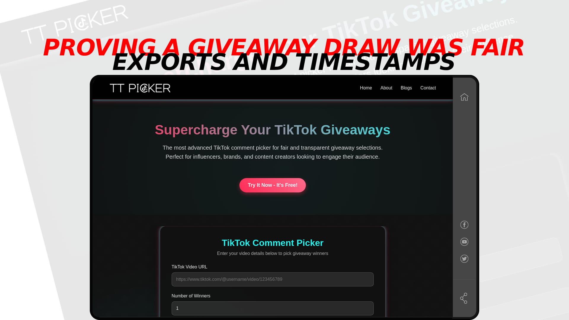 Proving a Giveaway Draw Was Fair: Exports and Timestamps