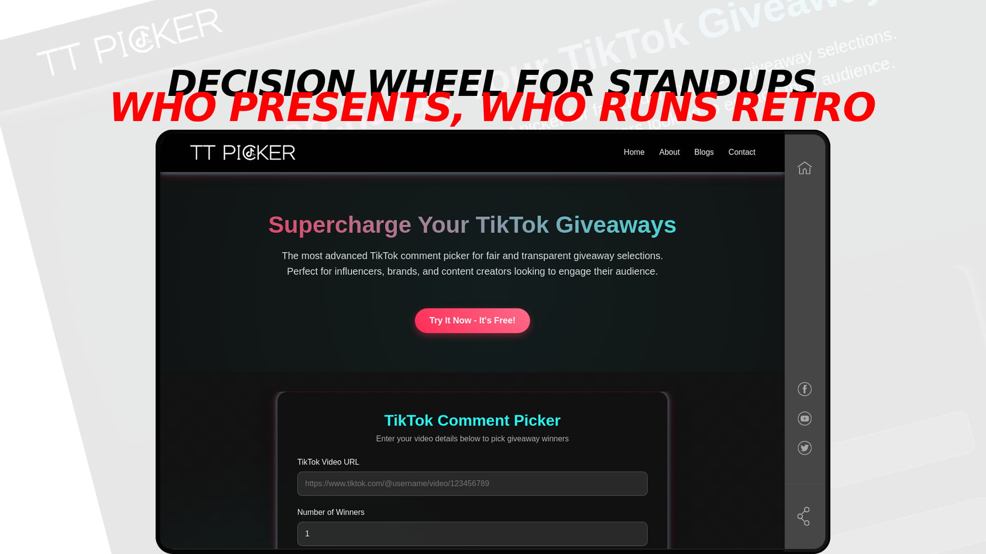 Decision Wheel for Standups: Who Presents, Who Runs Retro