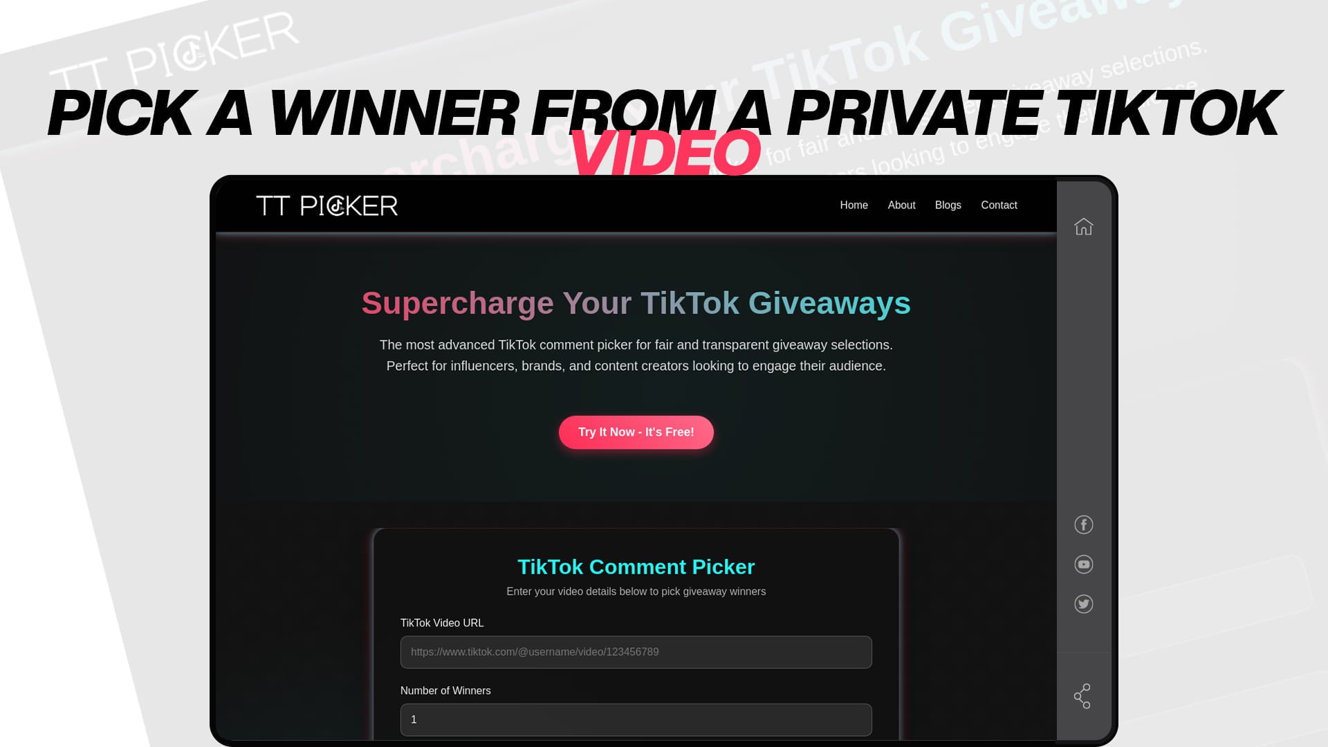 Pick a Winner from a Private TikTok Video