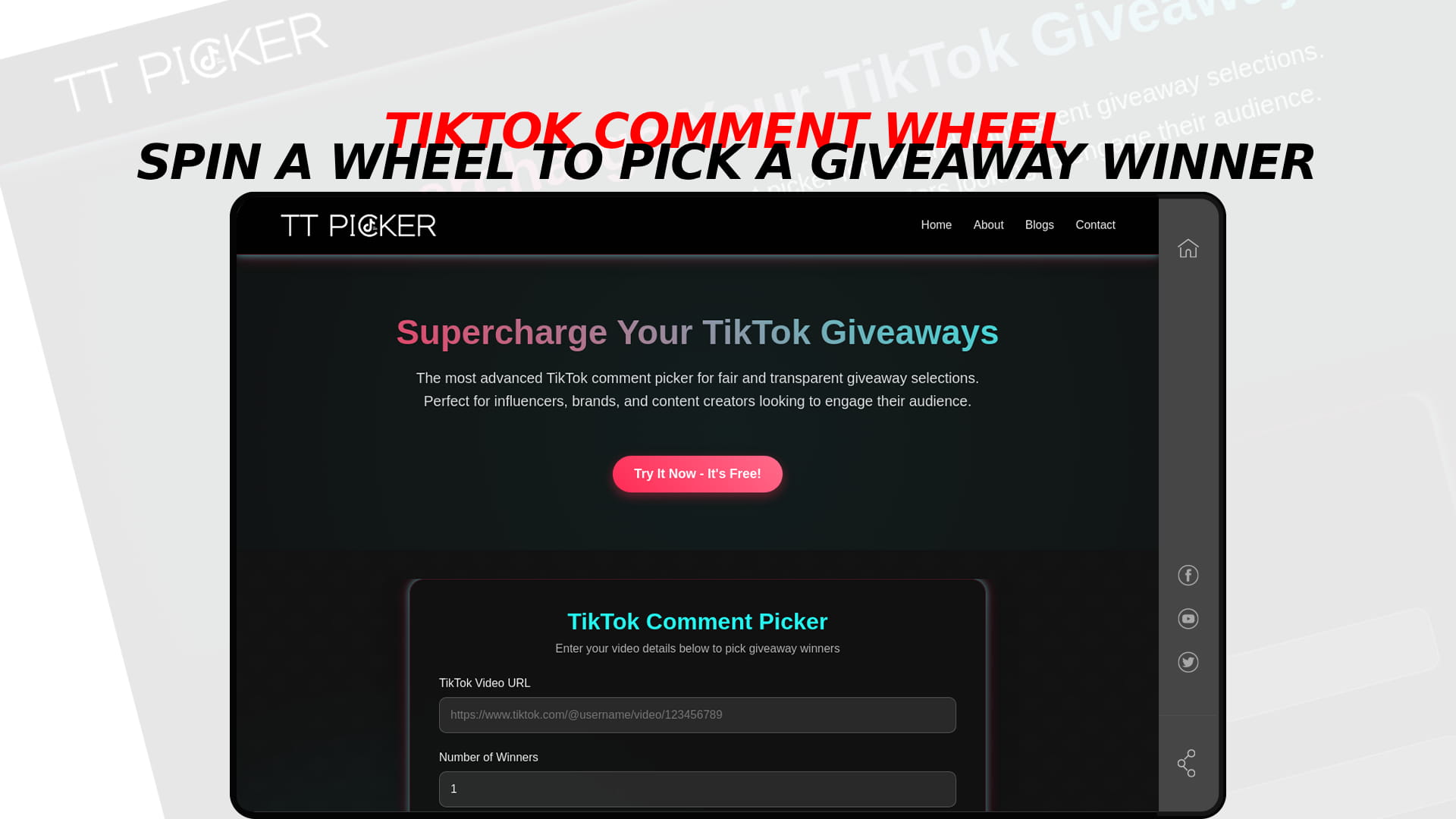TikTok Comment Wheel: Spin a Wheel to Pick a Giveaway Winner