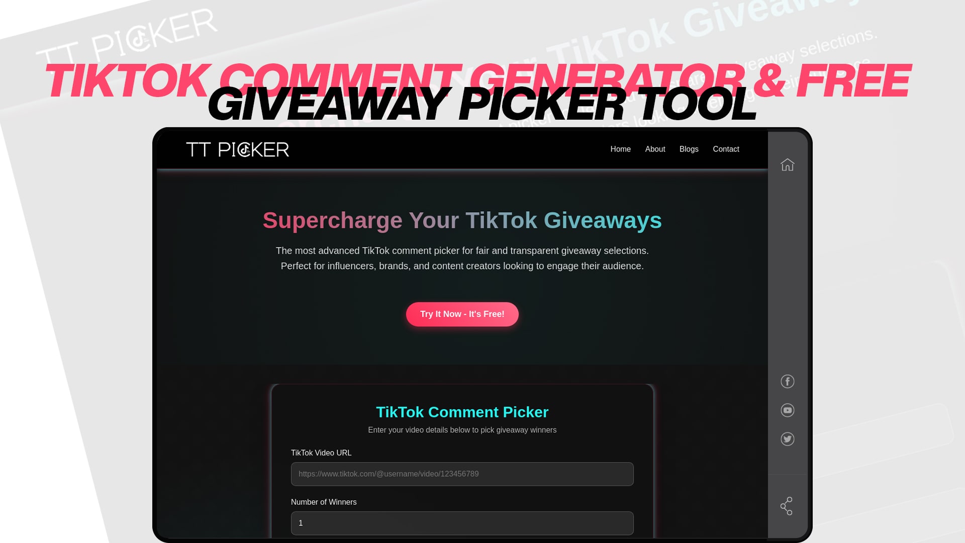 TikTok Comment Generator & Free Giveaway Picker Tool
