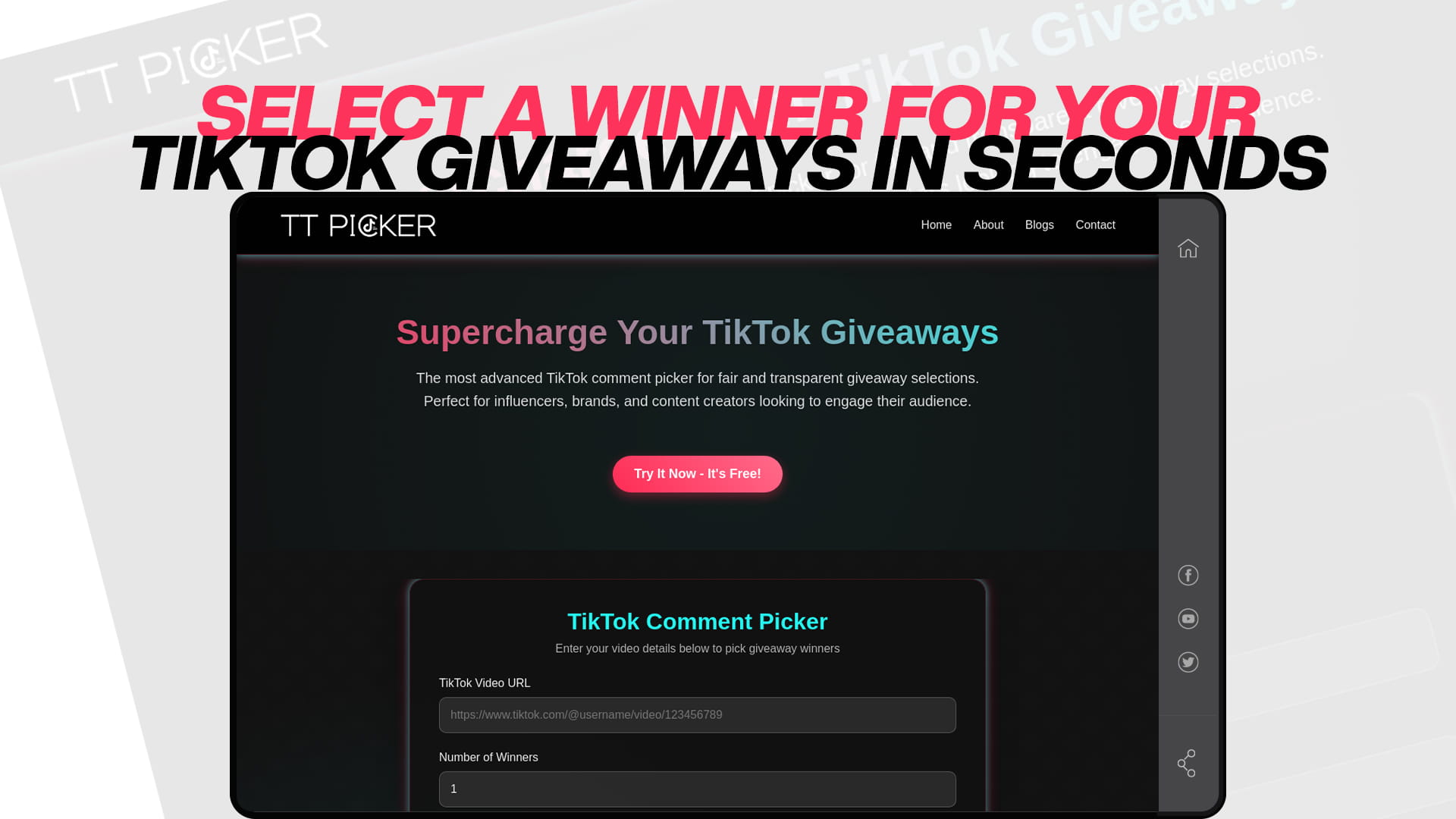Select a Winner for your TikTok Giveaways in Seconds