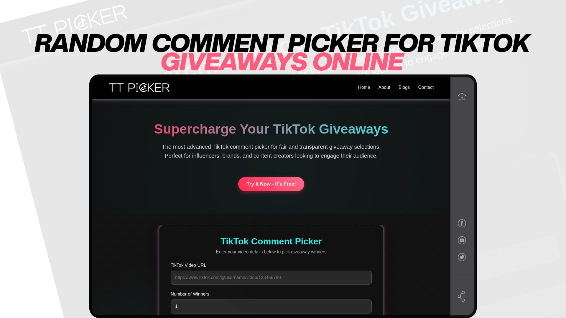 Random Comment Picker for TikTok Giveaways Online