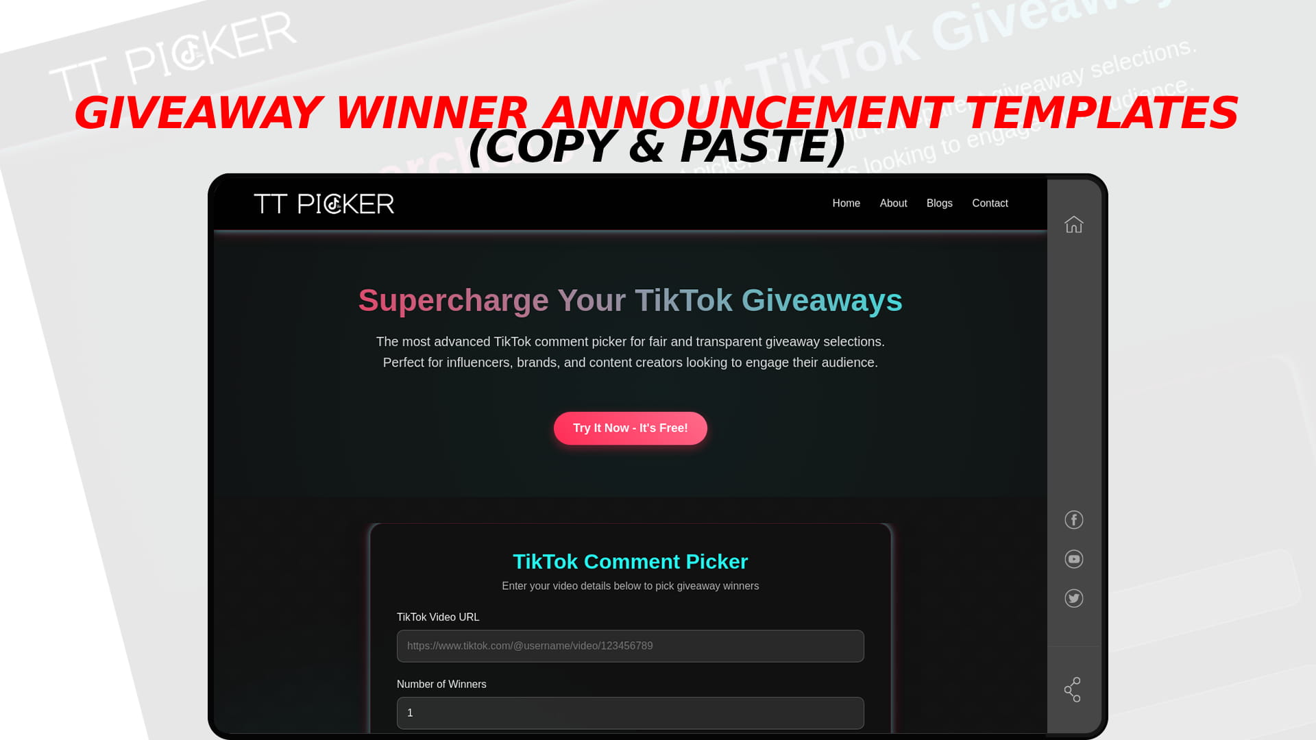 Giveaway Winner Announcement Templates (Copy & Paste)