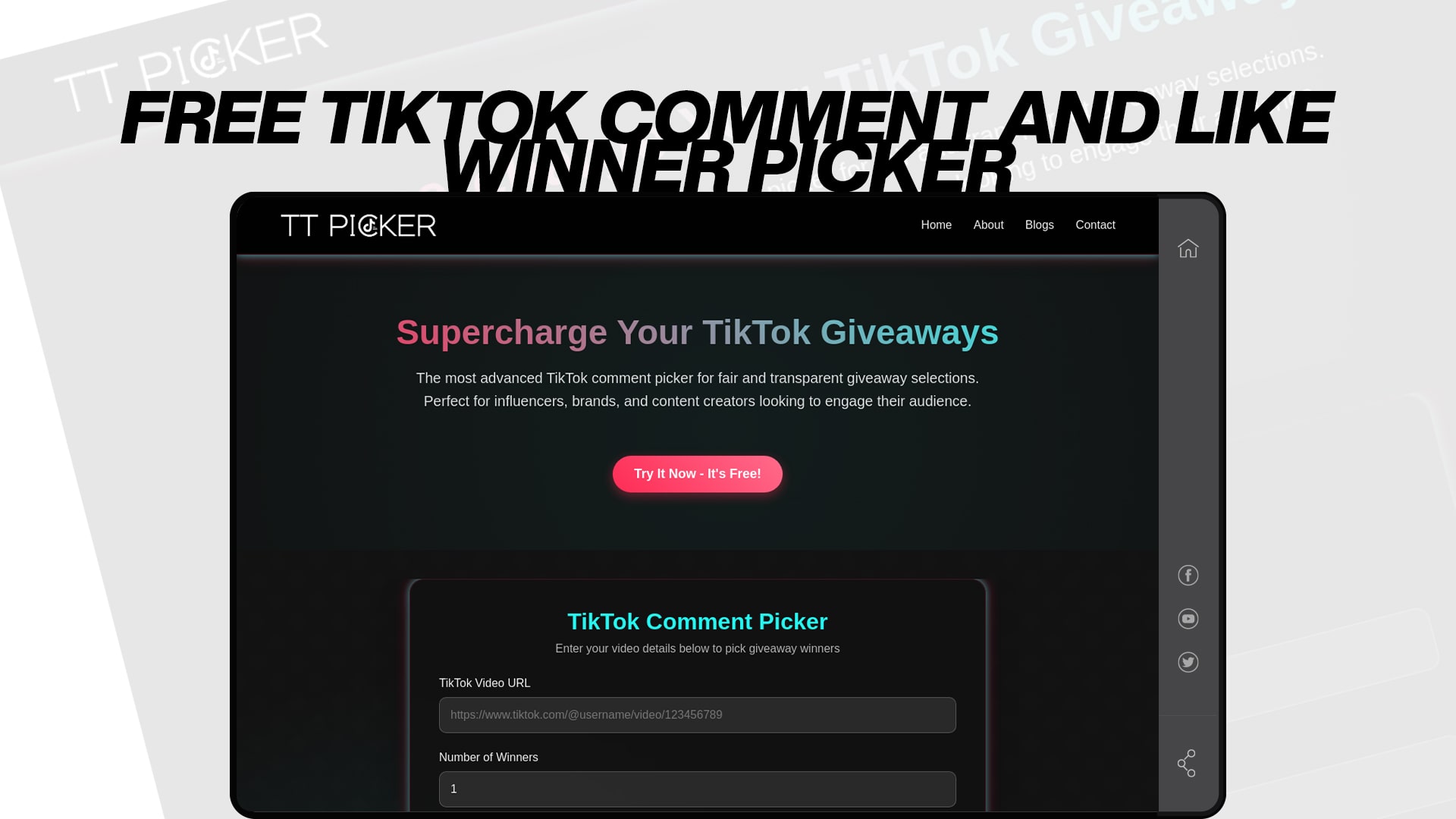 Free TikTok Comment and Like Winner Picker