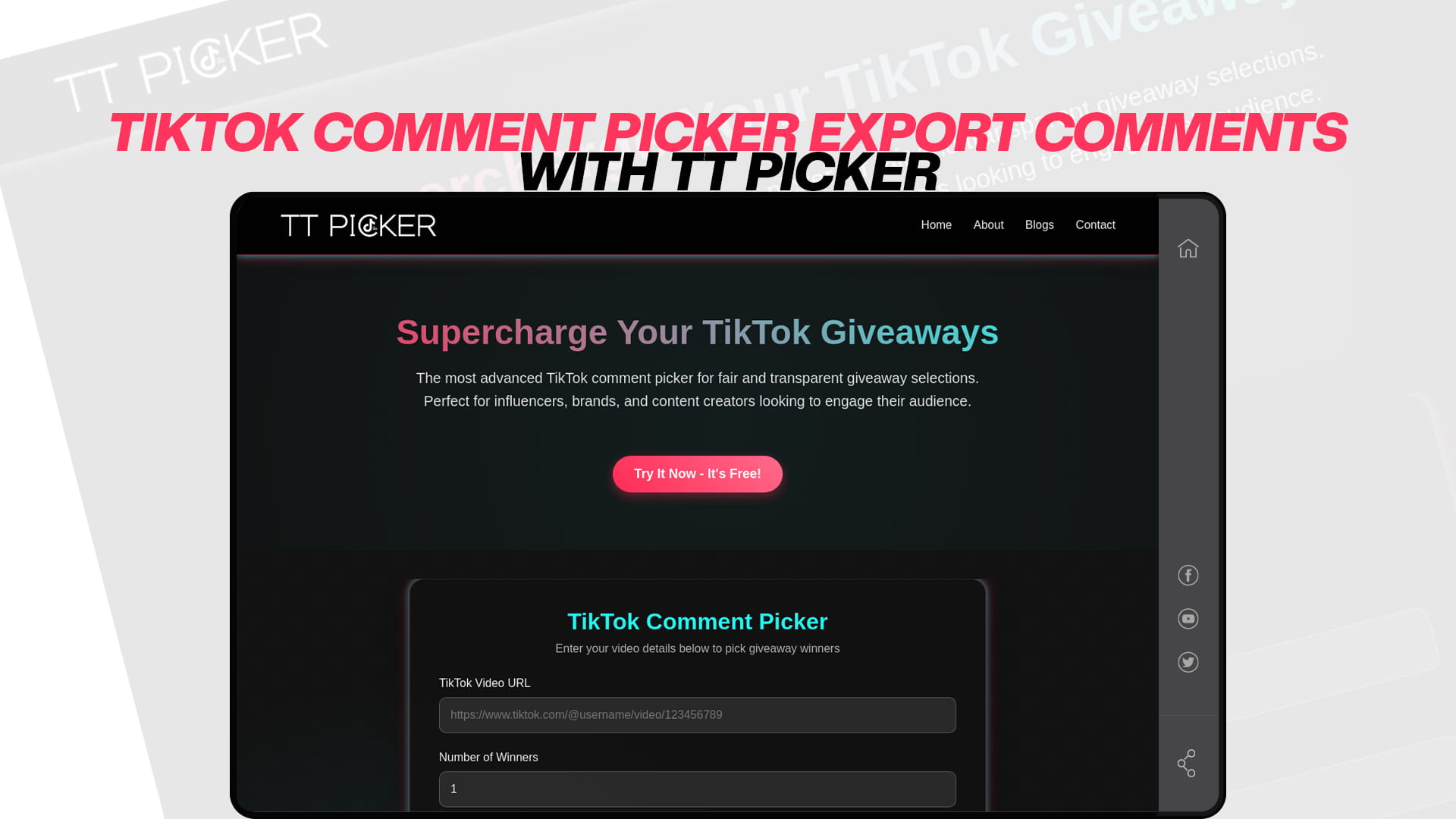 TikTok Comment Picker Export Comments with TT Picker